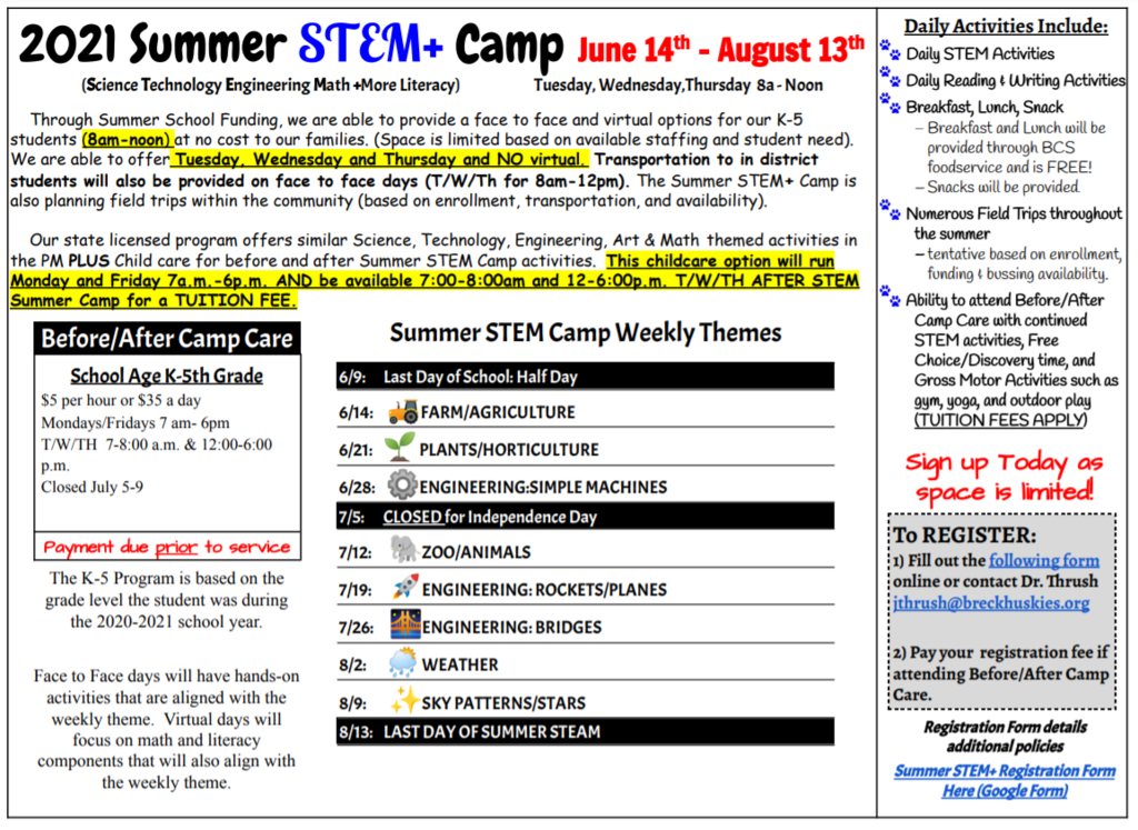 Summer STEM camp