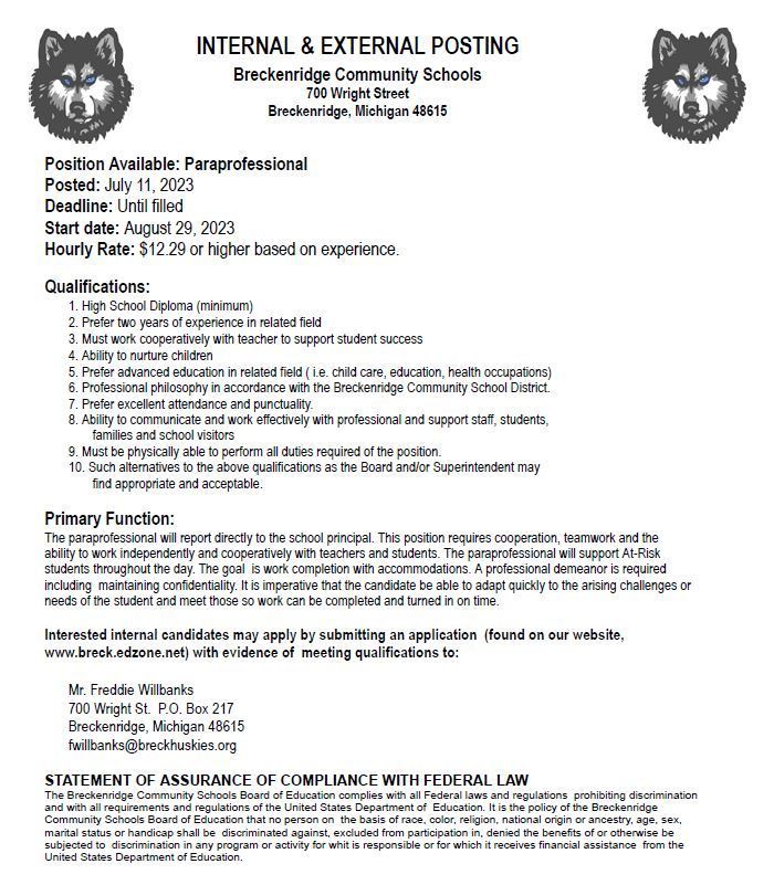 Live Feed Breckenridge Community Schools